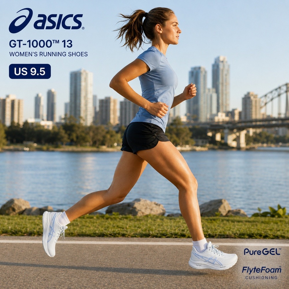 ASICS GT-1000 13 Womens Running Shoes Blue White 1012B663 Size 9.5